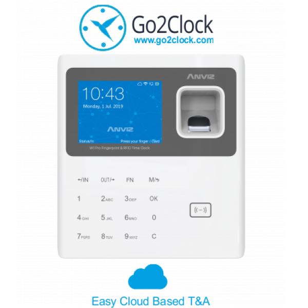 Anviz W1-Pro-WiFi Series Fingerprint & RFID Card Employee Time Clock